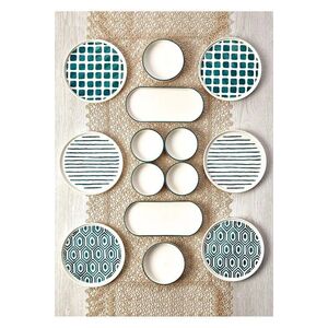 Imagine Set de mic dejun, Hermia, 430KSV1385, Platou: 25 x 11 x 3, 5 cm (2 bucăți), Multicolor