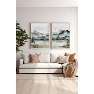 Imagine Set 2 tablouri decorative, Ersy2Lımodel24-Ahsap, MDF, Multicolor