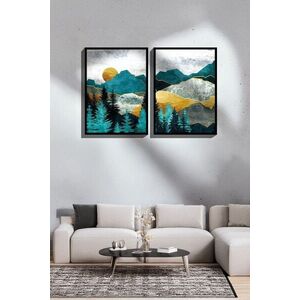Imagine Set 2 tablouri decorative, Ersy2Lımodel25-Sıyah, MDF, Multicolor