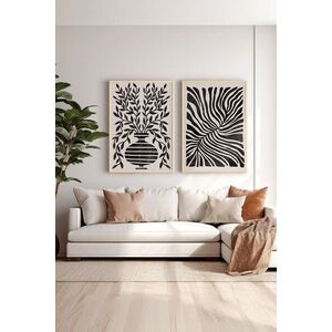 Imagine Set 2 tablouri decorative, Ersy2Lımodel26-Ahsap, MDF, Multicolor