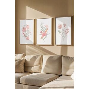 Imagine Set 3 tablouri decorative, 3Dartsohoset100, MDF, Multicolor