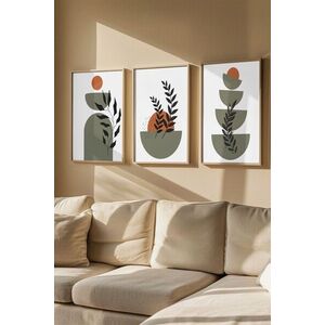 Imagine Set 3 tablouri decorative, Artvmodel6-Ahsap, MDF, Multicolor