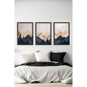 Imagine Set 3 tablouri decorative, Ersy3Syhcrv47, MDF, Multicolor