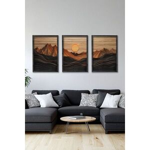 Imagine Set 3 tablouri decorative, Ersy3Syhcrv63, MDF, Multicolor