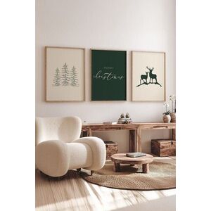 Imagine Set 3 tablouri decorative, Nwyearmdl13, MDF, Multicolor