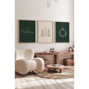 Imagine Set 3 tablouri decorative, Nwyearmdl9, MDF, Multicolor