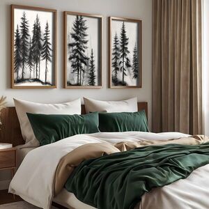 Imagine Set 3 tablouri decorative, GE267-L, Lemn, Multicolor