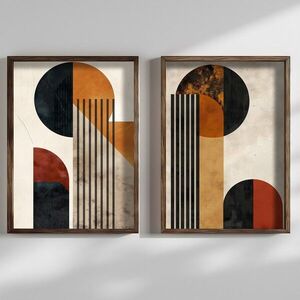 Imagine Set 2 tablouri decorative, HUM109, Cadru: 100% MOLID, Multicolor