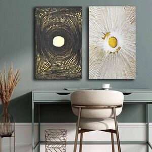Imagine Set 2 tablouri decorative, 2P4570GSC-001, Lemn, Multicolor