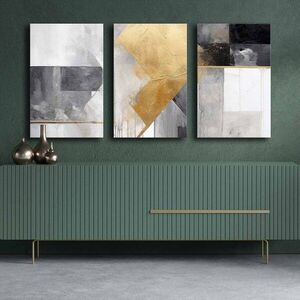 Imagine Set 3 tablouri decorative, 3P4570GSC-020, Lemn, Multicolor