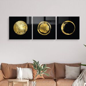 Imagine Set 3 tablouri decorative, 2045, 40 x 40 cm, 3 piese, Multicolor