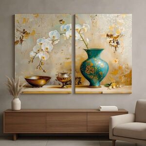 Imagine Set 2 tablouri decorative, DEV1, Lemn, Multicolor