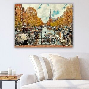 Imagine Tablou decorativ, 80916358_70100, Rama din lemn (grosime 3 cm), Multicolor