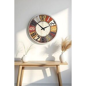 Imagine Ceas de perete, Huhuas00015, Dimensiune: 50 x 50 cm (1 bucată), Multicolor