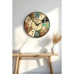 Imagine Ceas de perete, Huhuas00038, Dimensiune: 50 x 50 cm (1 bucată), Multicolor