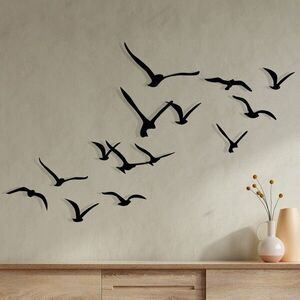 Imagine Decoratiune de perete, Migration, Pasărea nr. 1: 29 x 18 cm (1 bucată) , Negru