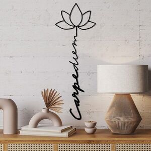 Imagine Decoratiune de perete, Carpe Diem 4, Dimensiune: 21 x 60 cm, Negru