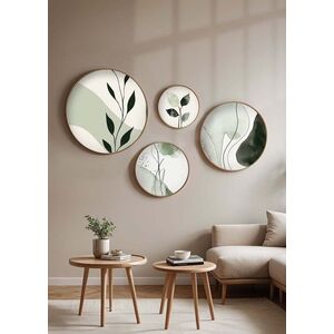 Imagine Set 4 tablouri decorative, Huhu297, Dimensiune: 45 x 45 cm (1 bucată), Multicolor