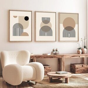 Imagine Set 3 tablouri decorative, Huhu263, Lemn masiv, Multicolor