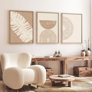 Imagine Set 3 tablouri decorative, Huhu259, Lemn masiv, Multicolor
