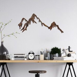 Imagine Decoratiune de perete, Rusty Mountain, Dimensiune: 45 x 70 cm, Maro antichizat