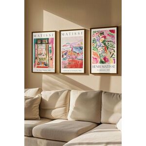 Imagine Set 3 tablouri decorative, Artvmodel1-Kahve, MDF, Multicolor