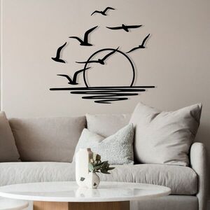 Imagine Decoratiune de perete, Spiaggia, Dimensiuni: 115 x 49 cm, Negru