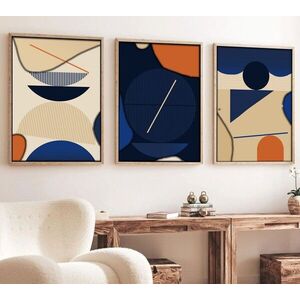 Imagine Set 3 tablouri decorative, Huhu101, Lemn masiv, Multicolor