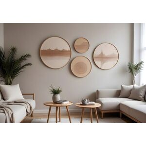 Imagine Set 4 tablouri decorative, Huhu300, Dimensiune: 45 x 45 cm (1 bucată), Multicolor