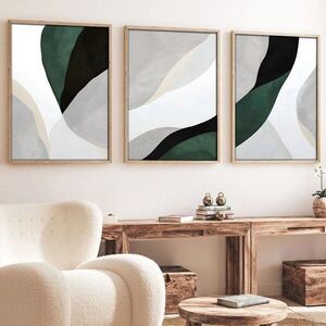 Imagine Set 3 tablouri decorative, Huhu229, Lemn masiv, Multicolor
