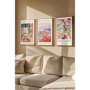 Imagine Set 3 tablouri decorative, Artvmodel1-Ahsap, MDF, Multicolor