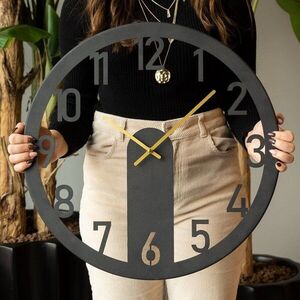 Imagine Ceas de perete, Mood Metal Wall Clock, Dimensiune: 48 x 48 cm, Negru