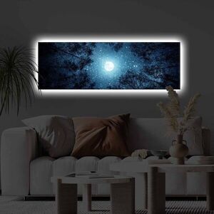 Imagine Tablou decorativ cu lumina LED, 3090KTLGDACT, 30 x 90 cm, Multicolor