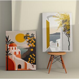 Imagine Set 2 tablouri decorative, 2KNV4328, Lemn, Multicolor