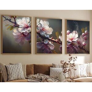 Imagine Set 3 tablouri decorative, Huhu222, Lemn masiv, Multicolor