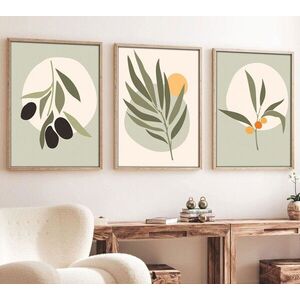 Imagine Set 3 tablouri decorative, Huhu116, Lemn masiv, Multicolor