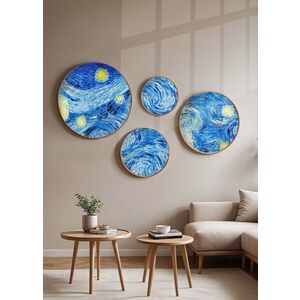 Imagine Set 4 tablouri decorative, Huhu291, Dimensiune: 45 x 45 cm (1 bucată), Multicolor