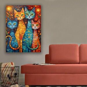 Imagine Tablou decorativ, KNV9988, Rama din lemn (grosime 3 cm), Multicolor