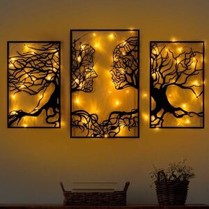 Imagine Decoratiune de perete, Tree Person 499, Dimensiuni: 71 x 116 cm, Negru
