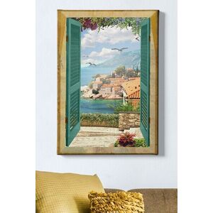 Imagine Tablou decorativ, Kanvas Tablo (50 x 70), Rama din lemn (grosime 3 cm), Multicolor