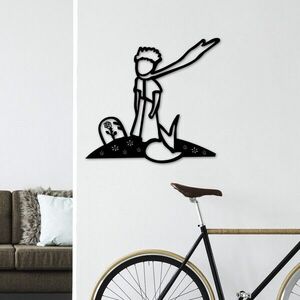 Imagine Decoratiune de perete, The Little Prince 3, Dimensiuni: 58 x 54 cm , Negru