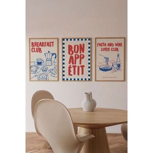 Imagine Set 3 tablouri decorative, Ersy3Ham3, MDF, Multicolor