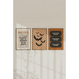 Imagine Set 3 tablouri decorative, Ersy3Ham19, MDF, Multicolor