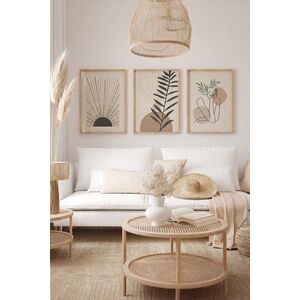 Imagine Set 3 tablouri decorative, 3Dartsohoset18, MDF, Multicolor