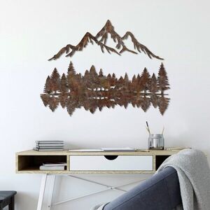 Imagine Decoratiune de perete, Rusty Landscape 2, Dimensiune: 51 x 70 cm, Maro antichizat