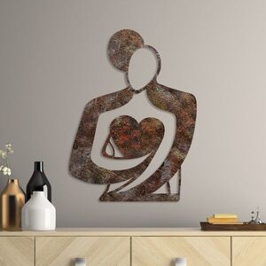Imagine Decoratiune de perete, Rusty Hug, Dimensiune: 70 x 52 cm, Maro antichizat