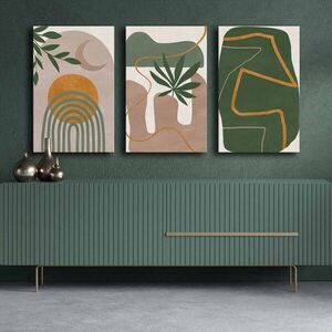 Imagine Set 3 tablouri decorative, 3P4570GSC-005, Lemn, Multicolor