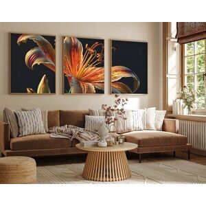 Imagine Set 3 tablouri decorative, Huhu221, Lemn masiv, Multicolor