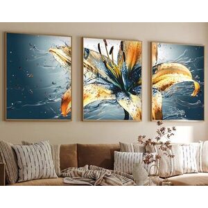 Imagine Set 3 tablouri decorative, Huhu219, Lemn masiv, Multicolor
