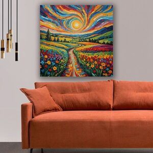 Imagine Tablou decorativ, KNV9991, Rama din lemn (grosime 3 cm), Multicolor